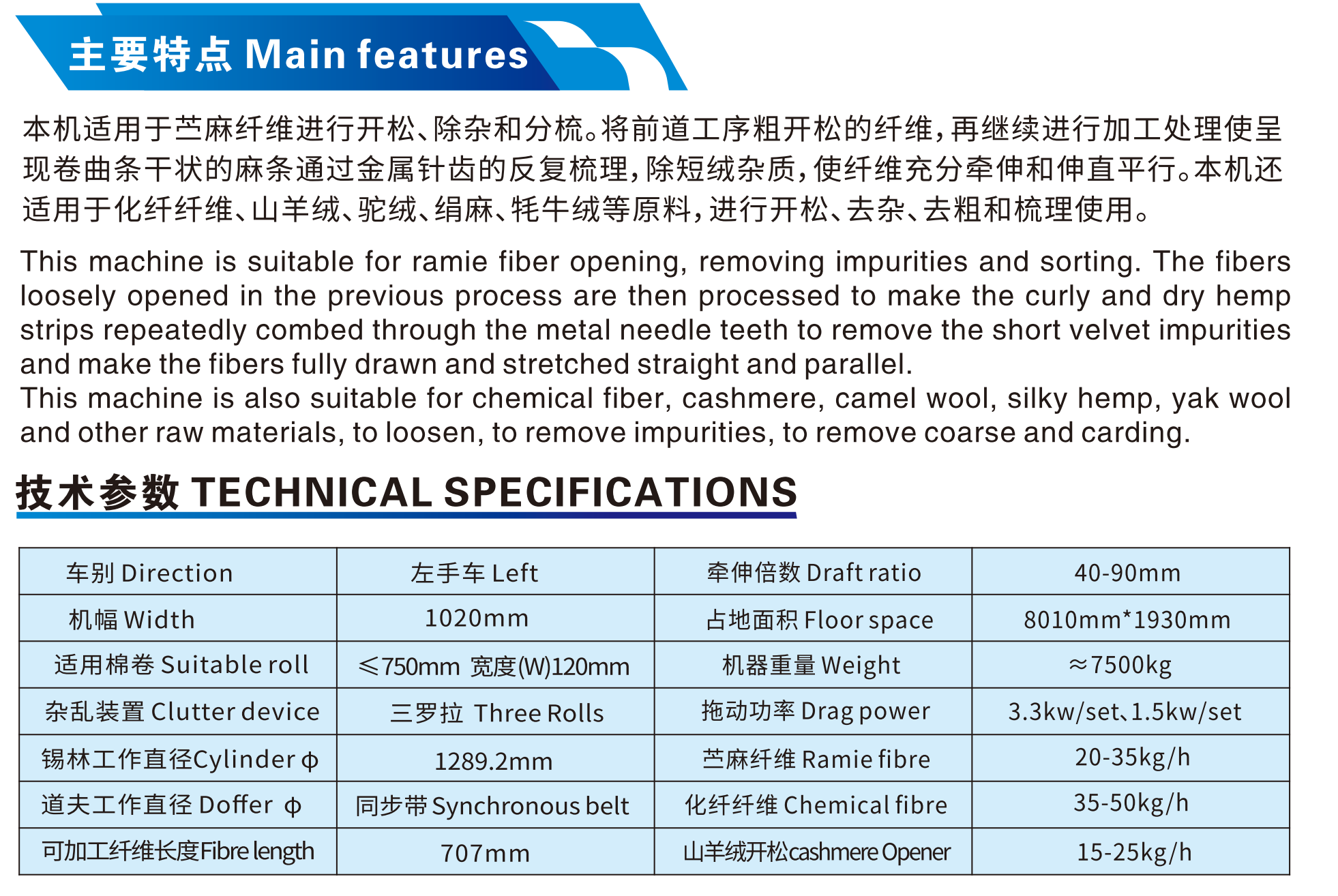 無(wú)紡布設(shè)備,清梳聯(lián)